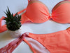 Sunset Orange Push Up Bikini Top