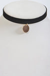 Choker with gold pendant